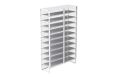 Стеллаж для хранения инвентаря закрытый 124х44х200 см Spektr Sport (разборный) 11 полок фото 1
