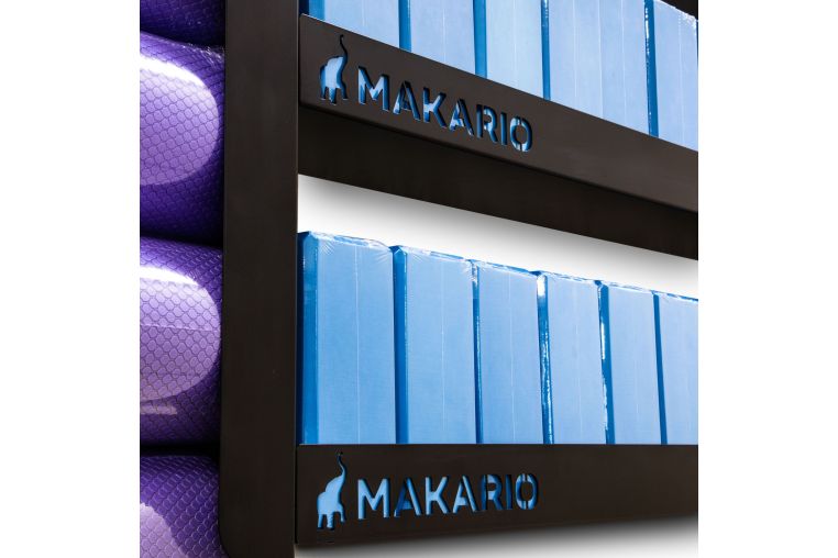 Держатель настенный для15 цилиндров и 30 йога блоков Makario MA-CPYB фото 1