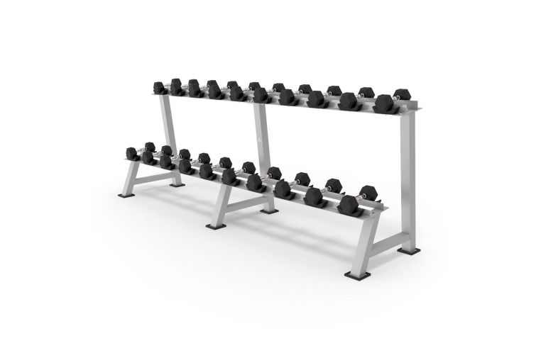 Стойка для хранения проф.гантелей DFC Powergym 12,5-50кг, 10 пар (два короба) RA778 фото 4