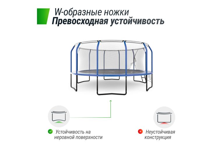 Батут UNIX Line SUPREME GAME 16 ft (Blue) фото 6