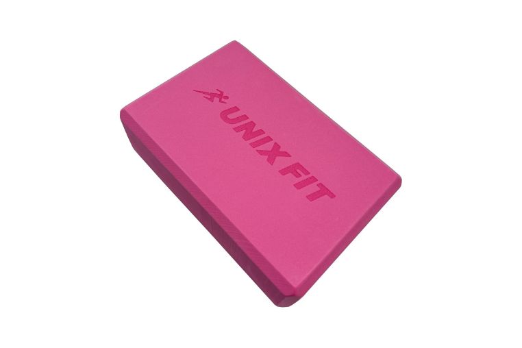 Блок для йоги и фитнеса UNIX Fit (200 г) 23 х 15 х 7 см, 1 шт, розовый фото 3