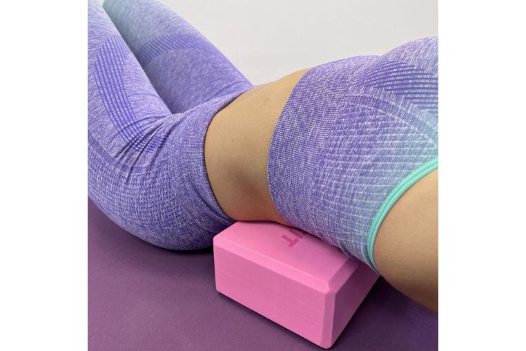 Блок для йоги и фитнеса UNIX Fit (200 г) 23 х 15 х 7 см, 1 шт, розовый фото 7