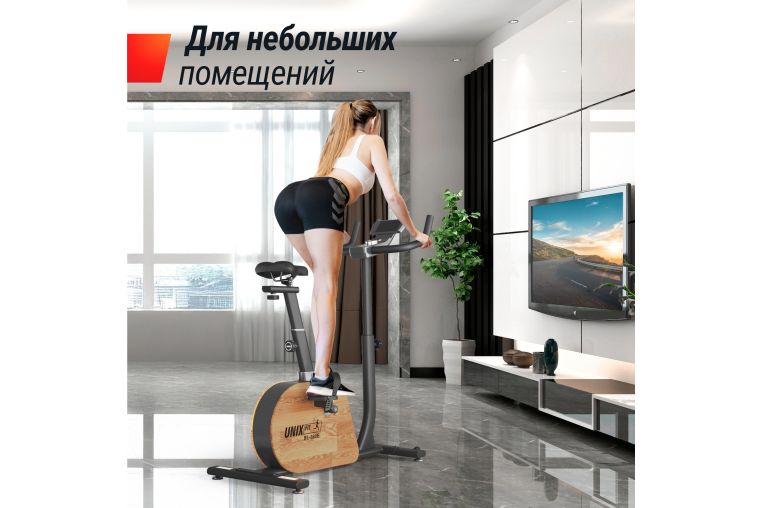 Велотренажер генераторный UNIX Fit BL-380E Wood фото 17