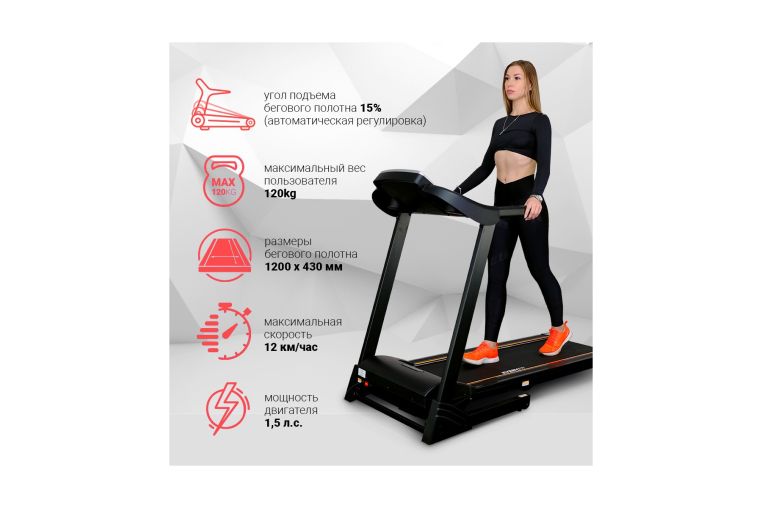 Электрическая беговая дорожка Everyfit K243E фото 5
