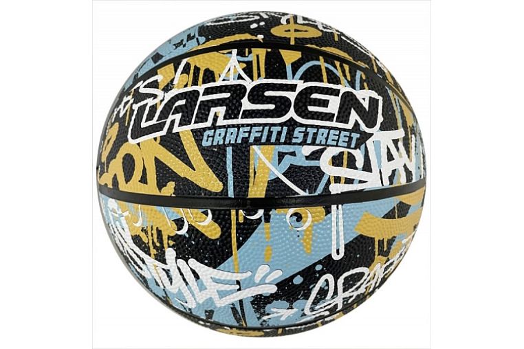 Мяч баскетбольный Larsen RB7 Graffiti Street Blue/Yellow фото 2