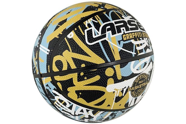 Мяч баскетбольный Larsen RB7 Graffiti Street Blue/Yellow фото 3