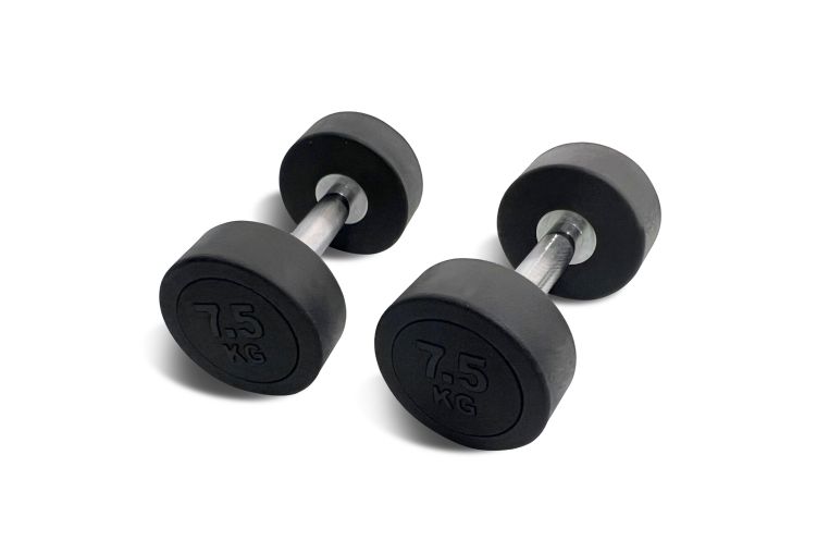 Гантель UNIX Fit PRO круглая обрезиненная 7,5 кг, 1 шт. 
