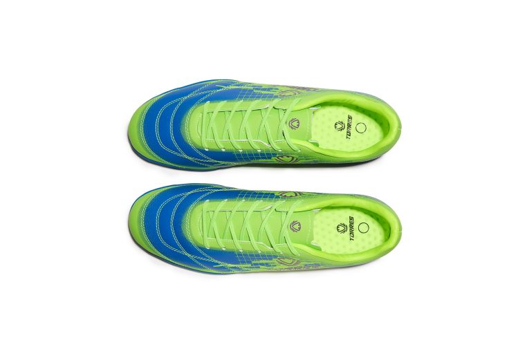 Бутсы футбольные (многошиповки) подростковые Torres COPA-J TS234237-350 салатово-синий фото 1