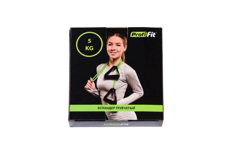 Эспандер трубчатый зеленый, сопротивление 5 кг PROFI-FIT РАСПРОДАЖА фото 1