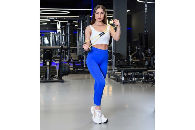 Эспандер трубчатый восьмерка, желтый, сопротивление слабое 3,5 кг PROFI-FIT РАСПРОДАЖА фото 3
