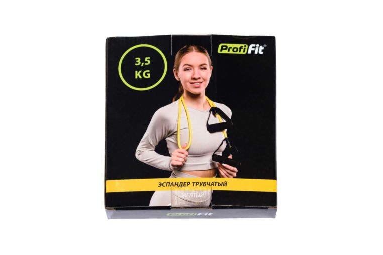 Эспандер трубчатый желтый, сопротивление 3,5 кг PROFI-FIT РАСПРОДАЖА фото 1