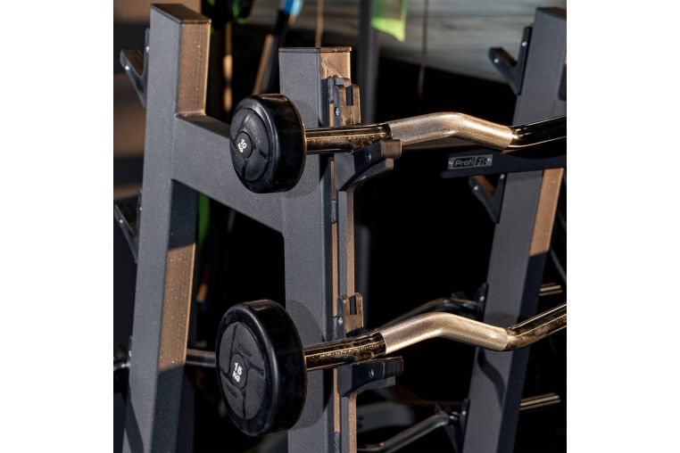 Набор изогнутых штанг POWER (шаг 5 кг, 5 шт) PROFI-FIT 10-30 кг фото 2