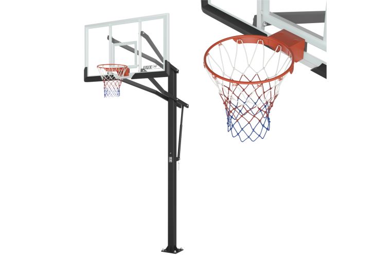 Баскетбольная стойка стационарная UNIX Line B-Stand-TG PRO 72"x42" R45 H230-305 см фото 10