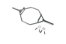 Гриф для "мертвой тяги" с замками Smith HEXOB2